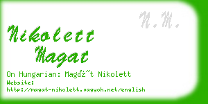 nikolett magat business card